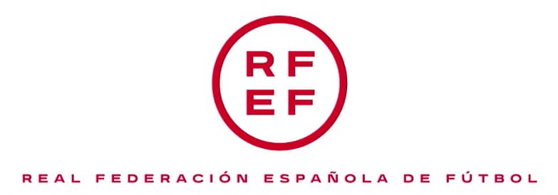 Logo en color rojo de la real federación española de fútbol